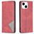 Mobigear Rhombus Slim iPhone 15 Hülle Klapphülle - Rot