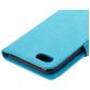 Mobigear Flowers iPhone SE (2020) Hülle Klapphülle Geldbörse - Blau