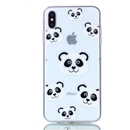 Mobigear Design iPhone XS Max Hülle Flexibles TPU Backcover - Panda