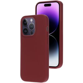 Mobiparts iPhone 14 Pro Silikon Hülle Backcover - Plum Red