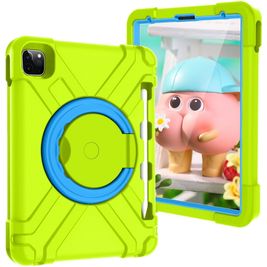 Mobigear RingGuard iPad Pro 11 Zoll (2022) Tablet Hülle für Kinder mit Tragegriff + Stifthalter - Grün Mobigear RingGuard iPad Pro 11 Zoll (2022) Tablet Hülle für Kinder mit Tragegriff + Stifthalter - Grün