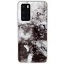 Mobigear Marble Huawei P40 Hülle Flexibles TPU Backcover - Schwarz / Weiß
