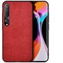 Mobigear Fabric Xiaomi Mi 10 Hülle Hardcase Backcover - Rot