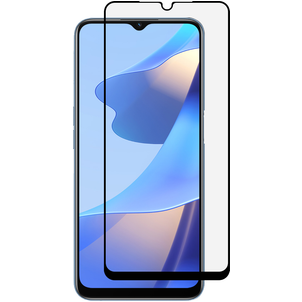 Mobigear Premium OPPO A16s Panzerglas Gehärtetes Glas Displayschutz - Hüllenfreundlich - Schwarz