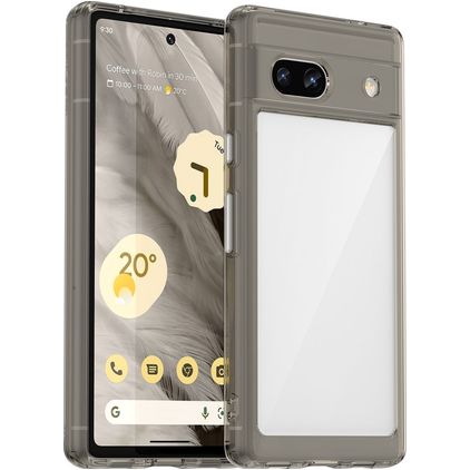 Mobigear Crystal Google Pixel 7a Hardcase Backcover - Transparent / Grau