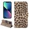 Mobigear Leopard iPhone 14 Hülle Klapphülle Geldbörse - Gelb