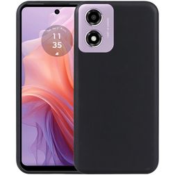 Mobigear Basics Motorola Moto E14 Hülle Flexibles TPU Backcover - Schwarz