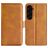 Mobigear Slim Magnet Samsung Galaxy S23 FE Hülle Klapphülle Geldbörse - Cognac