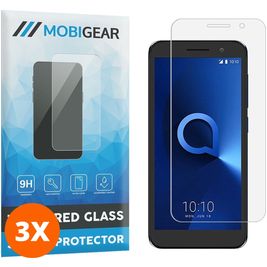 Mobigear Alcatel 1 Panzerglas Gehärtetes Glas Displayschutz - Hüllenfreundlich (3er Pack)