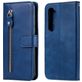 Mobigear Zipper Xiaomi Mi Note 10 Lite Hülle Klapphülle Geldbörse - Blau