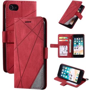 Mobigear Rhombus iPhone 8 Hülle Klapphülle Geldbörse - Rot