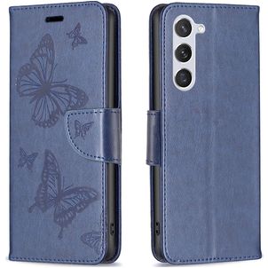 Mobigear Butterfly Samsung Galaxy S24 Hülle Klapphülle Geldbörse - Blau
