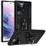 Mobigear Armor Ring Samsung Galaxy S22 Ultra Hülle Hardcase Backcover Stoßfest mit Ringhalter - Schwarz