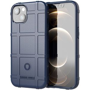 Mobigear Rugged Shield iPhone 13 Hülle Flexibles TPU Backcover Stoßfest - Blau