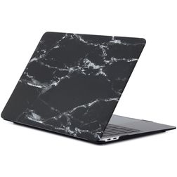 Mobigear Marble MacBook Air 13 Zoll (2018-2020) Hardshell Hülle Laptop Cover MacBook Case - Schwarz - Modell A1932 / A2179 / A2337