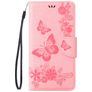 Mobigear Butterfly iPhone SE (2022) Hülle Klapphülle Geldbörse - Pink
