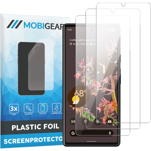 Mobigear Google Pixel 6a Displayschutz Schutzfolie - Hüllenfreundlich (3er Pack)