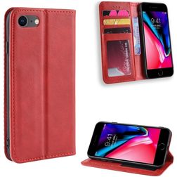 Mobigear Sensation iPhone SE (2020) Klapphülle Portemonnaie - Rot