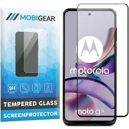 Mobigear Premium Motorola Moto G13 Panzerglas Gehärtetes Glas Displayschutz - Hüllenfreundlich - Schwarz