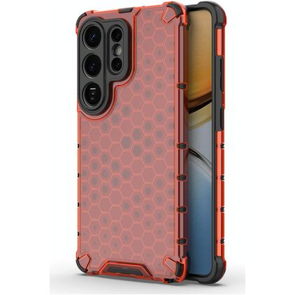 Mobigear Honeycomb Samsung Galaxy S26 Ultra Hülle Hardcase Backcover Stoßfest - Rot