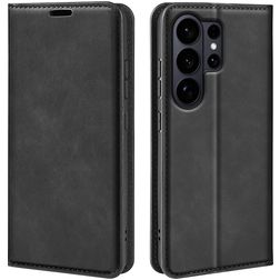 Mobigear Retro Slim Samsung Galaxy S26 Ultra Hülle Klapphülle Geldbörse - Schwarz