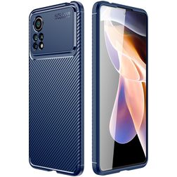Mobigear Racing POCO X4 Pro 5G Hülle Flexibles TPU Backcover - Blau