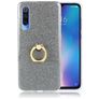 Mobigear Glitter Ring Xiaomi Mi 9 Hülle Flexibles TPU Backcover mit Ringhalter - Schwarz