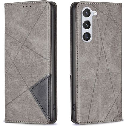 Mobigear Rhombus Slim Samsung Galaxy S25 Klapphülle - Grau
