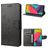 Mobigear Flowers Samsung Galaxy M53 Hülle Klapphülle Geldbörse - Schwarz