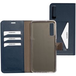 Mobiparts Classic Wallet Samsung Galaxy A7 (2018) Hülle Klapphülle Geldbörse - Blau