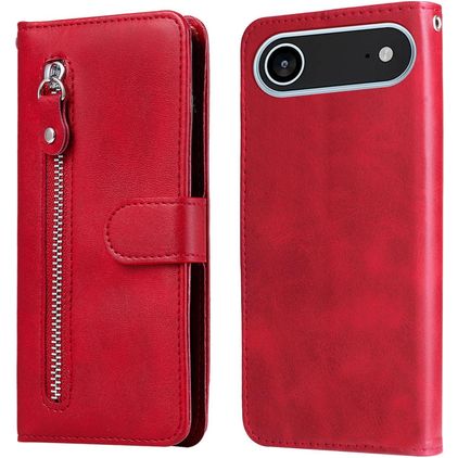 Mobigear Zipper iPhone Air Klapphülle Portemonnaie - Rot