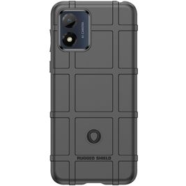 Mobigear Rugged Shield Motorola Moto E13 Hülle Flexibles TPU Backcover Stoßfest - Schwarz