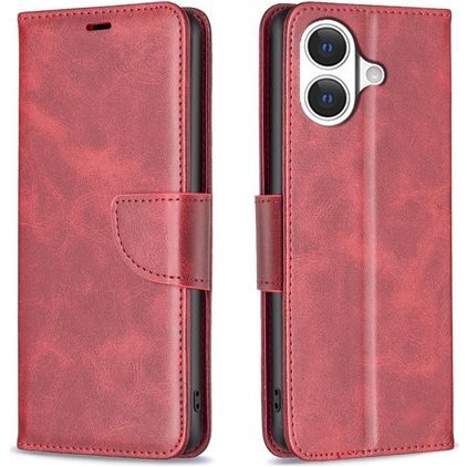 Mobigear Excellent iPhone 17 Hülle Klapphülle Geldbörse - Rot