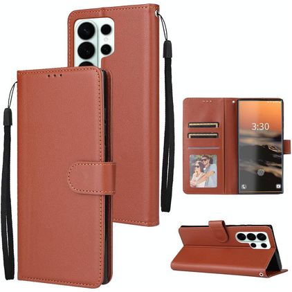 Mobigear Wallet Samsung Galaxy S26 Ultra Hülle Klapphülle Geldbörse - Braun