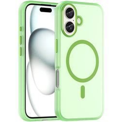 Mobigear Shockproof iPhone 16 MagSafe Hülle Flexibles TPU Backcover - Grün