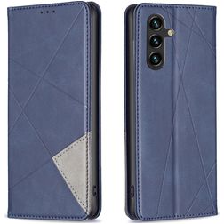 Mobigear Rhombus Slim Samsung Galaxy A35 Hülle Klapphülle - Blau