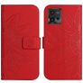 Mobigear Sunflower Motorola Moto G72 Hülle Klapphülle Geldbörse - Rot