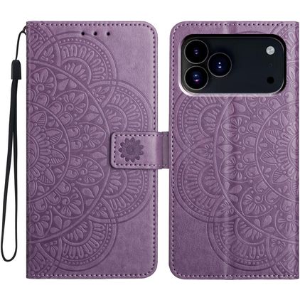 Mobigear Mandala iPhone 18 Pro Klapphülle Portemonnaie - Lila