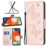 Mobigear Butterfly Samsung Galaxy A13 4G Hülle Klapphülle Geldbörse - Roségold