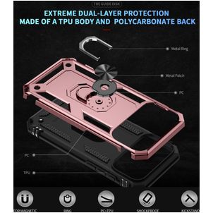 Mobigear Armor Ring iPhone 17 Pro Max Hülle Hardcase Backcover Stoßfest mit Ringhalter - Roségold
