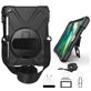 Mobigear SureGrip XGuard iPad 6 (2018) Stoßfeste Hardcase Hülle + Stifthalter + Schulterträger + Ständer - Schwarz
