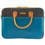 Valenta Laptop leather Echtes Leder Laptop Aktentasche 15.6 Zoll Laptoptasche + Handgriff - Ocean Blue