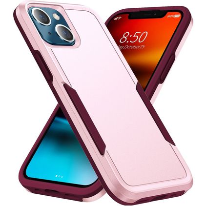 Mobigear Heavy Armor iPhone 14 Hülle Hardcase Backcover Stoßfest - Pink / Lila