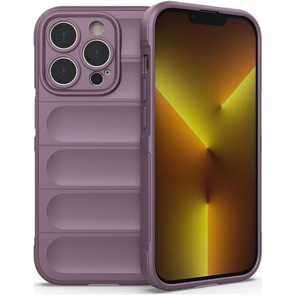 Mobigear Bumpy iPhone 14 Pro Hülle Flexibles TPU Backcover - Lila