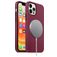 Mobigear Rubber Touch iPhone 12 Pro Silikon MagSafe Hülle Backcover - Weinrot