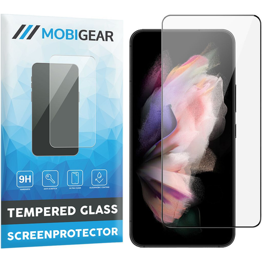 Mobigear Premium Samsung Galaxy S23 Panzerglas Gehärtetes Glas Displayschutz - Hüllenfreundlich - Schwarz