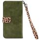 Mobilize Magnet Zipper Samsung Galaxy A33 Hülle Abnehmbare 2in1 Klapphülle Geldbörse - Olive Leopard