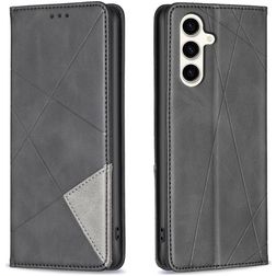 Mobigear Rhombus Slim Samsung Galaxy S24 FE Hülle Klapphülle - Schwarz