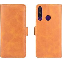 Mobigear Slim Magnet Huawei Y6p Hülle Klapphülle Geldbörse - Cognac