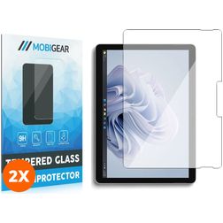 Mobigear Microsoft Surface Go 4 Panzerglas Gehärtetes Glas Displayschutz - Hüllenfreundlich - Schwarz (2er Pack)